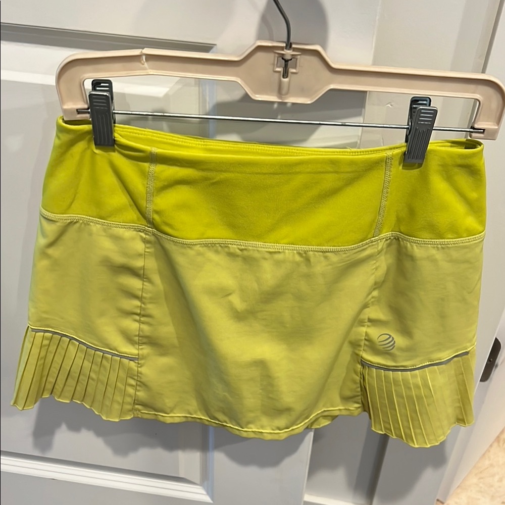 Yellow Tennis Skirt with Pleats
